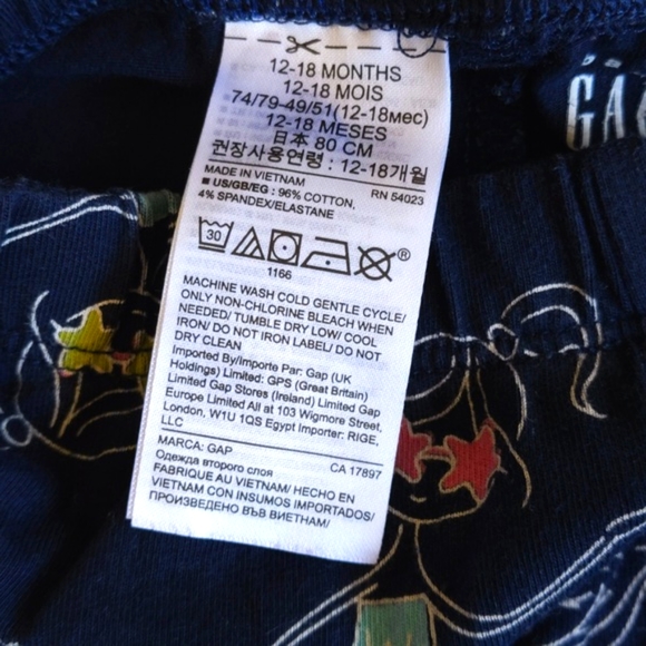 babyGap navy blue mermaids cropped leggings 18 months baby girl - Picture 4 of 7